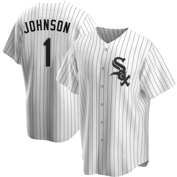 Lance Johnson Men's Chicago White Sox Replica Home Jersey - White