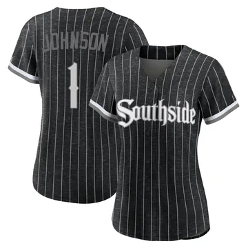 Lance Johnson Women's Chicago White Sox Authentic 2021 City Connect Jersey - Black