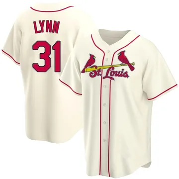 Lance Lynn Men's St. Louis Cardinals Replica Alternate Jersey - Cream