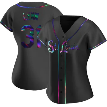 Lance Lynn Women's St. Louis Cardinals Replica Alternate Jersey - Black Holographic