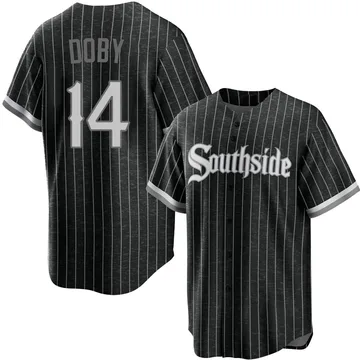 Larry Doby Men's Chicago White Sox Replica 2021 City Connect Jersey - Black