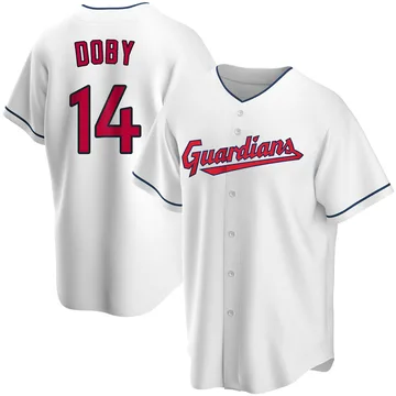 Larry Doby Men's Cleveland Guardians Replica Home Jersey - White