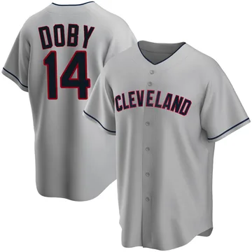 Larry Doby Men's Cleveland Guardians Replica Road Jersey - Gray