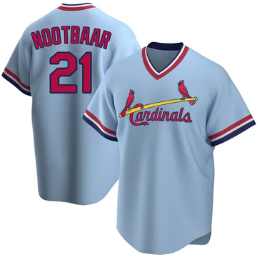 Lars Nootbaar Men's St. Louis Cardinals Replica Road Cooperstown Collection Jersey - Light Blue