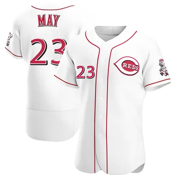 Lee May Men's Cincinnati Reds Authentic Home Jersey - White