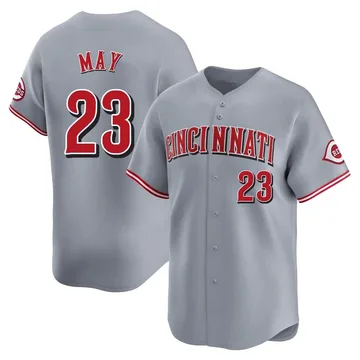 Lee May Men's Cincinnati Reds Limited Away Jersey - Gray