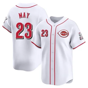 Lee May Men's Cincinnati Reds Limited Home Jersey - White