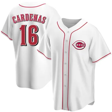 Leo Cardenas Men's Cincinnati Reds Replica Home Jersey - White