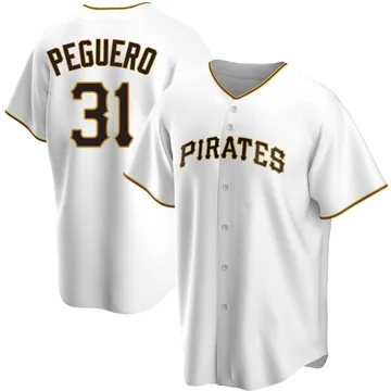 Liover Peguero Men's Pittsburgh Pirates Replica Home Jersey - White