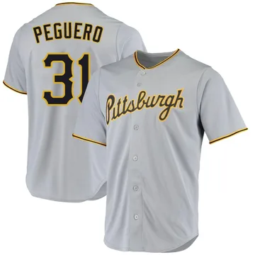 Liover Peguero Men's Pittsburgh Pirates Replica Road Jersey - Gray