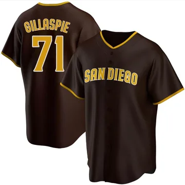 Logan Gillaspie Men's San Diego Padres Replica Road Jersey - Brown