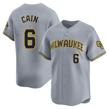 Lorenzo Cain Men's Milwaukee Brewers Limited Away Jersey - Gray