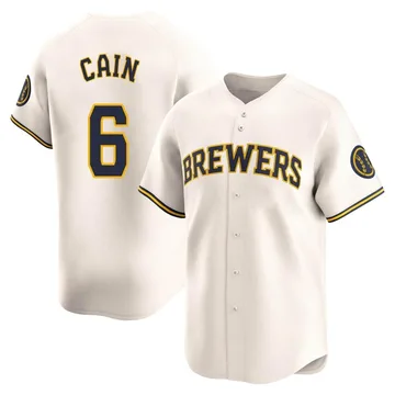 Lorenzo Cain Men's Milwaukee Brewers Limited Home Jersey - Cream