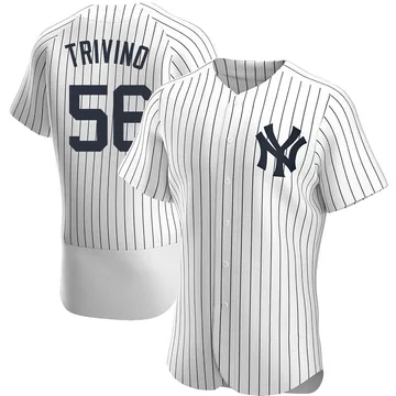 Lou Trivino Men's New York Yankees Authentic Home Jersey - White