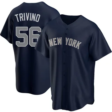 Lou Trivino Men's New York Yankees Replica Alternate Jersey - Navy