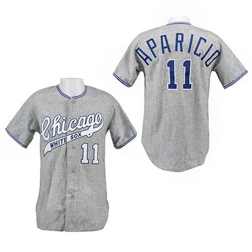 Luis Aparicio Men's Chicago White Sox Authentic 1969 Throwback Jersey - Grey