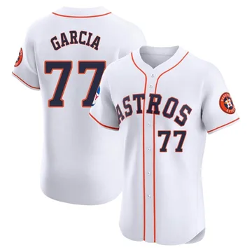 Luis Garcia Men's Houston Astros Elite Home Patch Jersey - White