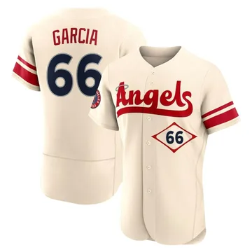 Luis Garcia Men's Los Angeles Angels Authentic 2022 City Connect Jersey - Cream