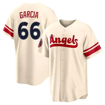 Luis Garcia Men's Los Angeles Angels Replica 2022 City Connect Jersey - Cream