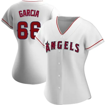 Luis Garcia Women's Los Angeles Angels Authentic Home Jersey - White