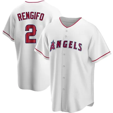 Luis Rengifo Men's Los Angeles Angels Replica Home Jersey - White