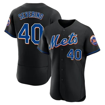 Luis Severino Men's New York Mets Authentic 2022 Alternate Jersey - Black