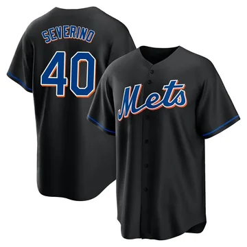 Luis Severino Men's New York Mets Replica 2022 Alternate Jersey - Black