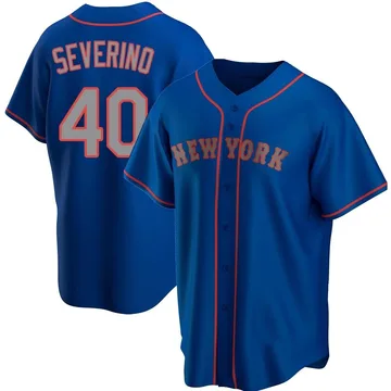 Luis Severino Men's New York Mets Replica Alternate Road Jersey - Royal