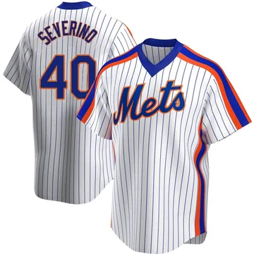 Luis Severino Men's New York Mets Replica Home Cooperstown Collection Jersey - White