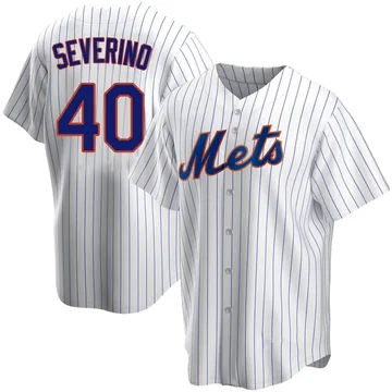 Luis Severino Men's New York Mets Replica Home Jersey - White