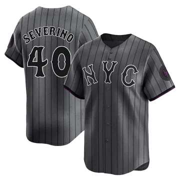 Luis Severino Youth New York Mets Limited Graphite 2024 City Connect Jersey