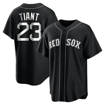 Luis Tiant Men's Boston Red Sox Replica Jersey - Black/White