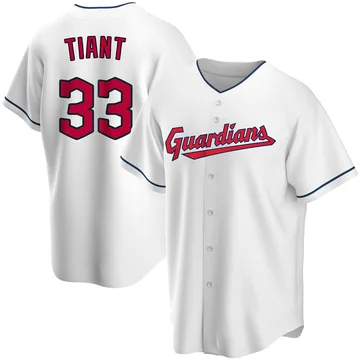 Luis Tiant Men's Cleveland Guardians Replica Home Jersey - White