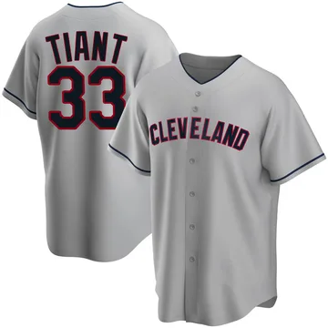 Luis Tiant Men's Cleveland Guardians Replica Road Jersey - Gray