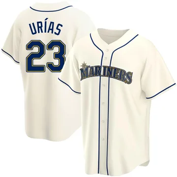 Luis Urias Men's Seattle Mariners Replica Alternate Jersey - Cream