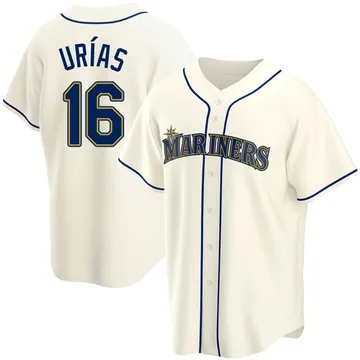 Luis Urias Men's Seattle Mariners Replica Alternate Jersey - Cream