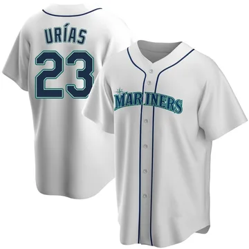 Luis Urias Men's Seattle Mariners Replica Home Jersey - White