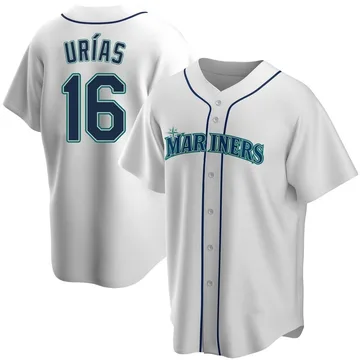 Luis Urias Men's Seattle Mariners Replica Home Jersey - White