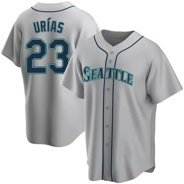 Luis Urias Men's Seattle Mariners Replica Road Jersey - Gray