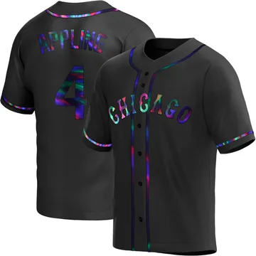 Luke Appling Men's Chicago White Sox Replica Alternate Jersey - Black Holographic