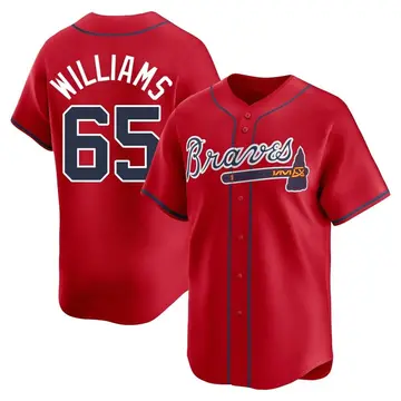 Luke Williams Men's Atlanta Braves Limited Alternate Jersey - Red