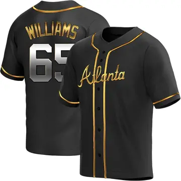 Luke Williams Men's Atlanta Braves Replica Alternate Jersey - Black Golden