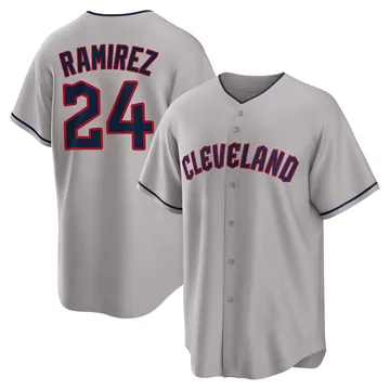 Manny Ramirez Men's Cleveland Guardians Replica Road Jersey - Gray