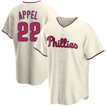 Mark Appel Men's Philadelphia Phillies Replica Alternate Jersey - Cream