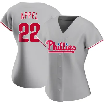 Mark Appel Women's Philadelphia Phillies Authentic Road Jersey - Gray