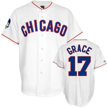 Mark Grace Men's Chicago Cubs Authentic 1968 Throwback Jersey - White