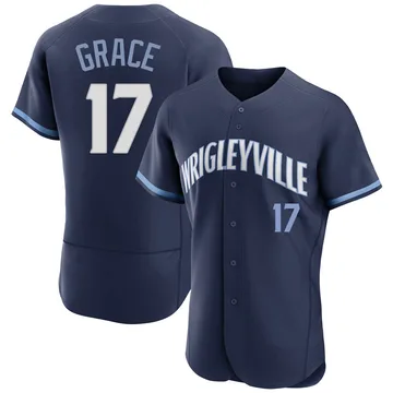 Mark Grace Men's Chicago Cubs Authentic 2021 City Connect Jersey - Navy