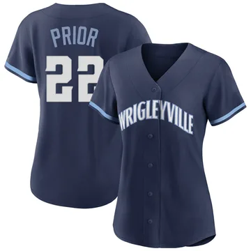 Mark Prior Women's Chicago Cubs Authentic 2021 City Connect Jersey - Navy