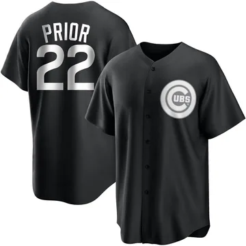 Mark Prior Youth Chicago Cubs Replica Jersey - Black/White