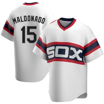 Martin Maldonado Men's Chicago White Sox Replica Cooperstown Collection Jersey - White